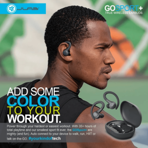 JLAB GO Sport+ True Wireless Earbuds | 35hrs Playtime | Bluetooth 5.1 | IPP55 Rating | Earhook Sport Fit | Dual Connect - Zapcart Technology Qatar