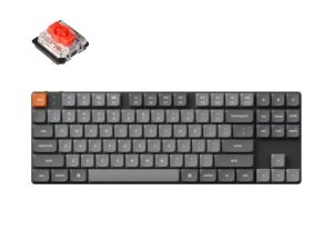 Keychron K1 Max ANSI 80% TKL 87 Key Black Full Assembled - Red Switch RGB Hot-Swap Gateron low profile Mechanical BT/2.4GHz/Wired Low Profile &QMK/VIA keyboard - Zapcart Technology Qatar