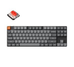 Keychron K1 Max ANSI 80% TKL 87 Key Black Full Assembled - Red Switch RGB Hot-Swap Gateron low profile Mechanical BT/2.4GHz/Wired Low Profile &QMK/VIA keyboard - Zapcart Technology Qatar
