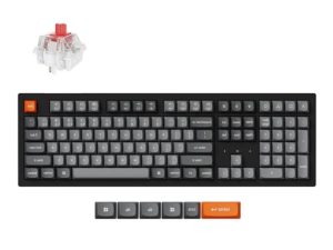 Keychron K10 Max ANSI Full Size 108 Key Black Full Assembled V RGB Backlight Hot-Swap Keychron Super Red BT/2.4GHz/Wired Normal Profile QMK Custom Keyboard - Zapcart Technology Qatar