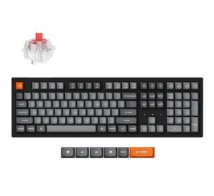 Keychron K10 Max ANSI Full Size 108 Key Black Full Assembled V RGB Backlight Hot-Swap Keychron Super Red BT/2.4GHz/Wired Normal Profile QMK Custom Keyboard - Zapcart Technology Qatar