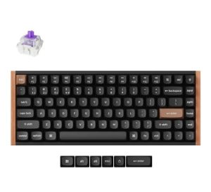 Keychron K2 HE ANSI 75% layout 81 Key black Full Assembled RGB Hot- Swap Gateron 2.0 magnetic switch BT/2.4GHz/Wired Hall effect keyboard - Zapcart Technology Qatar