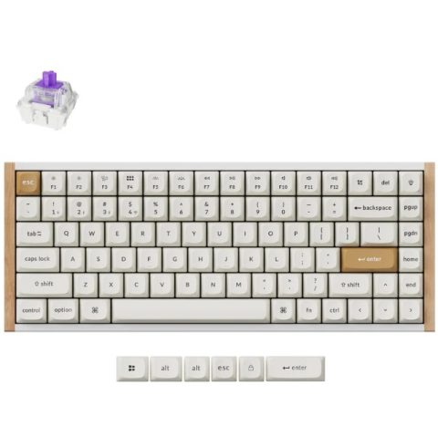 Keychron K2 HE ANSI 75% layout 81 Key white Full Assembled RGB Hot-Swap Gateron 2.0 magnetic switch BT/2.4GHz/Wired Hall effect keyboard - Zapcart Technology Qatar