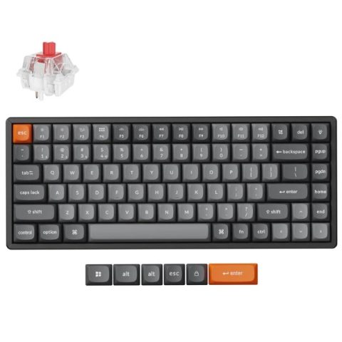 Keychron K2 Max ANSI 75% layout 81 Key Full Assembled RGB Backlight Hot-Swap Keychron Super Red Wireless / Wired / 2.4GHz Normal Profile QMK Custom Keyboard - Zapcart Technology Qatar