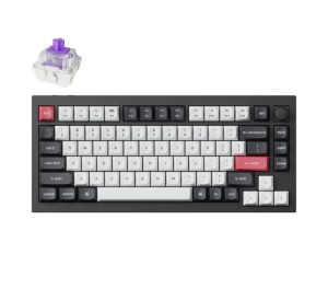 Keychron Q1 HE ANSI 75% layout 82 Key Full Assembled Knob Purple RGB Hot-Swap BT/2.4GHz/Wired Hall effect keyboard - Zapcart Technology Qatar