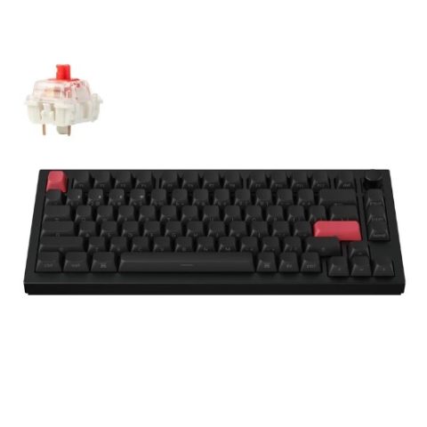 Keychron Q1 Max ANSI 75% layout 81 Key Carbon Black Full Assembled Knob RGB Hot-Swap BT/2.4GHz/Wired Normal Profile QMK Custom Keyboard - Zapcart Technology Qatar