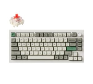Keychron Q1 Max ANSI 75% layout 81 Key Shell White Full Assembled Knob Red Switch RGB Hot-Swap BT/2.4GHz/Wired Normal Profile QMK Custom Keyboard - Zapcart Technology Qatar