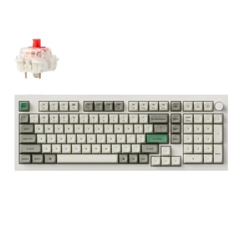 Keychron Q5 Max ANSI 96% layout 102 Key Shell White Full Assembled Knob RGB Hot-Swap BT/2.4GHz/Wired Normal Profile QMK Custom Keyboard - Zapcart Technology Qatar