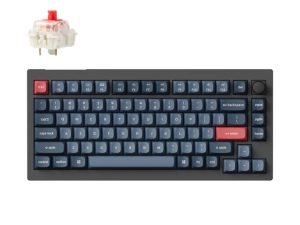 Keychron V1 Max ANSI 75% layout 84 Key Carbon Black RGB Hot-Swap BT/2.4GHz/Wired Normal Profile QMK Custom Keyboard - Zapcart Technology Qatar