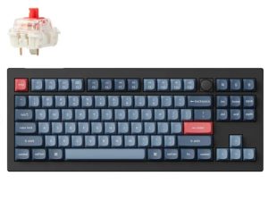 Keychron V3 Max ANSI 80% TKL 87 Key Carbon Black RGB Hot-Swap BT/2.4GHz/Wired Normal Profile QMK Custom Keyboard - Zapcart Technology Qatar