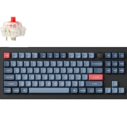 Keychron V3 Max ANSI 80% TKL 87 Key Carbon Black RGB Hot-Swap BT/2.4GHz/Wired Normal Profile QMK Custom Keyboard - Zapcart Technology Qatar