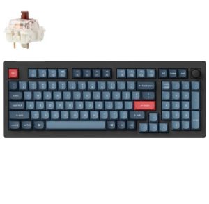 Keychron V5 Max ANSI 96% layout 100 Key Carbon Black RGB Hot-Swap BT/2.4GHz/Wired Normal Profile QMK Custom Keyboard - Zapcart Technology Qatar