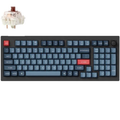 Keychron V5 Max ANSI 96% layout 100 Key Carbon Black RGB Hot-Swap BT/2.4GHz/Wired Normal Profile QMK Custom Keyboard - Zapcart Technology Qatar