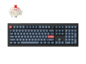 Keychron V6 Max ANSI Full Size 104 Key Carbon Black RGB Hot-Swap BT/2.4GHz/Wired Normal Profile QMK Custom Keyboard - Zapcart Technology Qatar