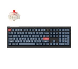 Keychron V6 Max ANSI Full Size 104 Key Carbon Black RGB Hot-Swap BT/2.4GHz/Wired Normal Profile QMK Custom Keyboard - Zapcart Technology Qatar