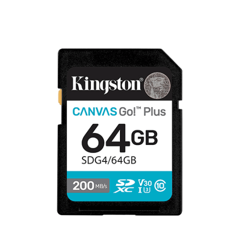 Kingston SDXC Canvas Go Plus Gen4 200MB/s C10 UHS-I U3 V30 - Zapcart Technology Qatar