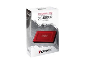KINGSTON XS1000 external solid state drive (SSD) - BLACK / RED - Zapcart Technology Qatar