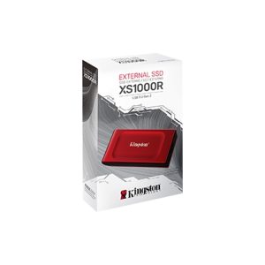 KINGSTON XS1000 external solid state drive (SSD) - BLACK / RED - Zapcart Technology Qatar