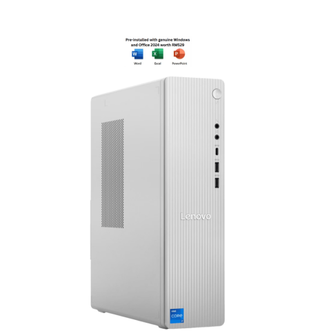 Lenovo IdeaCentre Tower 08IRH9 90XW009DMI PC Desktop Cloud Grey (i5-13420H, 16GB D5, 512GB SSD, Intel KB/MOUSE, H&S, W11) - Zapcart Technology Qatar
