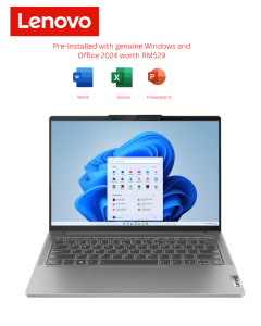 Lenovo IdeaPad Pro 5 14AHP9 83D3001DMJ 14'' 2.8K Laptop ( Ryzen 7 8845HS, 16GB, 512GB SSD, RTX3050 6GB, W11, HS ) - Zapcart Technology Qatar