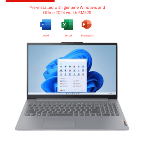 Lenovo IdeaPad Slim 3 15AMN8 [82XQ00XPMJ/82XQ00XQMJ] 15.6" FHD (R5-7520U, 16GB D5, 512GB, ATI, H&S, W11) - Zapcart Technology Qatar