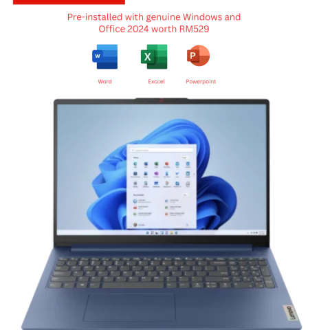 Lenovo IdeaPad Slim 3 15AMN8 [82XQ01ECMJ/82XQ01EDMJ] 15.6" FHD (R5 40, 16GB D5, 512GB SSD, ATI, H&S, W11) - Zapcart Technology Qatar