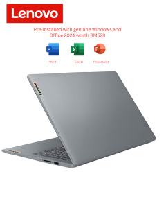 Lenovo IdeaPad Slim 3 15IAN8 [82XB00J1MJ/82XB00J2MJ] 15.6" FHD (i3-N100, 8GB D5, 512GB SSD, Intel, 15.6" FHD, H&S, W11) - Zapcart Technology Qatar