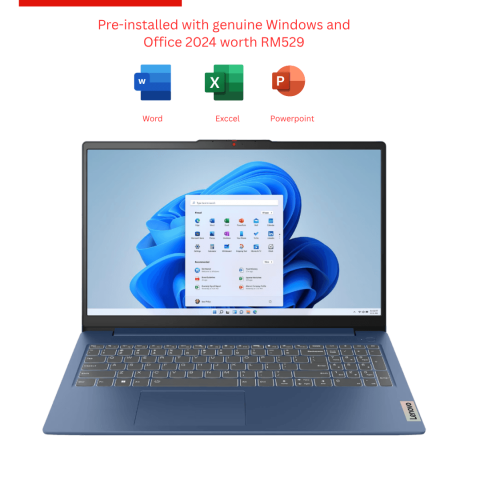 Lenovo IdeaPad Slim 3 15IRU8 [82X700KCMJ/82X700KDMJ] 15.6" FHD (U300, 8GB D5, 512GB SSD, Intel, H&S, W11) - Zapcart Technology Qatar