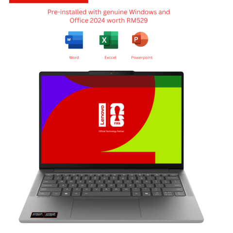Lenovo IdeaPad Slim 5 14AGP11 83S1005EMJ 14" WUXGA OLED Luna Grey (Ryzen AI 7 445, 32GB DDR5, 512GB SSD, AMD Radeon, H&S, W11) - Zapcart Technology Qatar