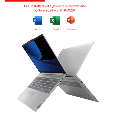 Lenovo IdeaPad Slim 5 16IMH9 83DC00AEMJ 16" WUXGA Laptop Cloud Grey (CU5-125H, 16GB, 512GB SSD, Intel, W11, HS+M365) - Zapcart Technology Qatar