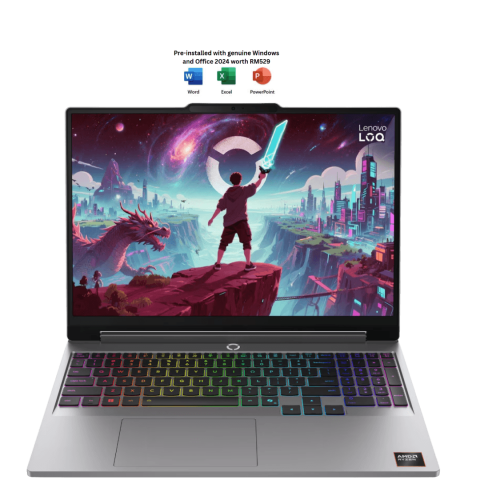 Lenovo LOQ 15AHP11 83TN0065MJ 15.3" WUXGA Luna Grey (Ryzen 7 250, 16GB DDR5, 512GB SSD, RTX5060, H&S, W11) - Zapcart Technology Qatar