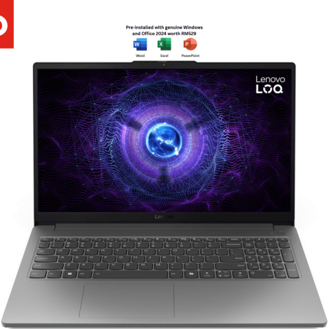 Lenovo LOQ 15IAX9E 83LK00C2MJ 15.6" FHD 144Hz Luna Grey (i5-12450HX, 16GB D5, 512GB SSD, NV RTX3050 6GB, H&S, W11) - Zapcart Technology Qatar