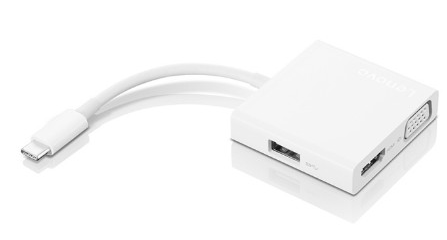LENOVO USB TYPE-C 3 IN 1 HUB - (TYPE-C TO HDMI, VGA, USB-A) - Zapcart Technology Qatar