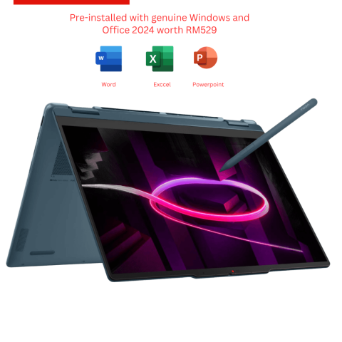Lenovo Yoga 7 2-in-1 14AGP11 83TD0048MJ 14" WUXGA OLED Touch Tidal Teal (Ryzen AI 7 445, 24GB D5, 512GB SSD, AMD Radeon, H&S, W11) - Zapcart Technology Qatar