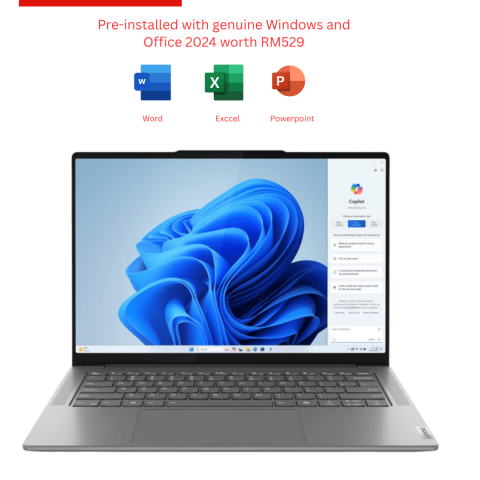 Lenovo Yoga Pro 7 14AHP9 (83E30003MJ / 83E30004MJ) 14.5'' 3K Laptop ( Ryzen 7 8845HS, 16GB, 1TB SSD, RTX3050 6GB, W11, HS ) - Zapcart Technology Qatar