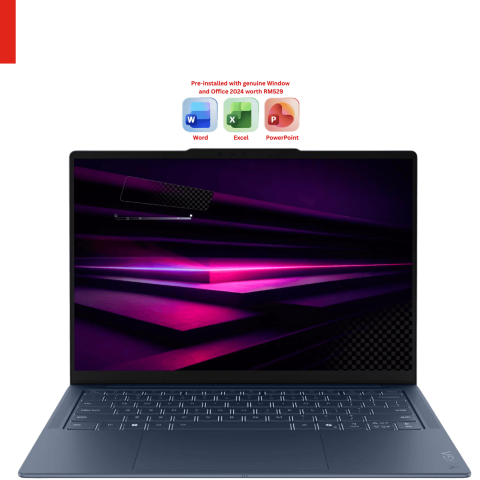 Lenovo Yoga Slim 7 14Q8Y11 83QR0021MJ 14" WUXGA OLED Cosmic Blue (Snapdragon X2 PLUS X2P-42-100, 16GB LPD5x 9523 onboard, 512GB SSD M.2, Qualcomm Adreno, H&S, W11) - Zapcart Technology Qatar