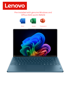 Lenovo Yoga Slim 9 14ILL10 83CX0013MJ 14" 4K WQUXGA Touch Laptop Tidal Teal (CU7-258V, 32GB, 1TB SSD, Intel Arc, W11, HS+M365) - Zapcart Technology Qatar