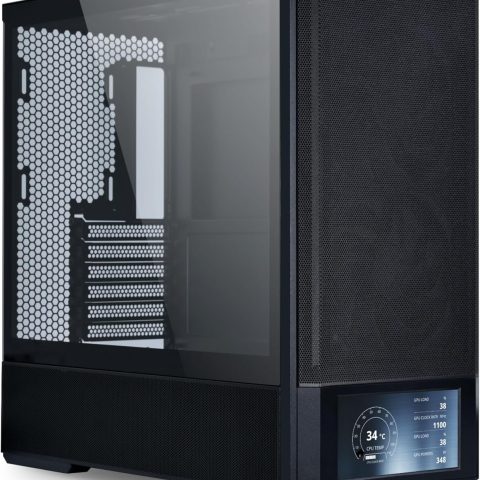 LIAN LI LANCOOL 207 Digital Black ATX Mid-Tower PC Case (w/Integrated LCD Screen, Mesh-Centric Panels) - Zapcart Technology Qatar
