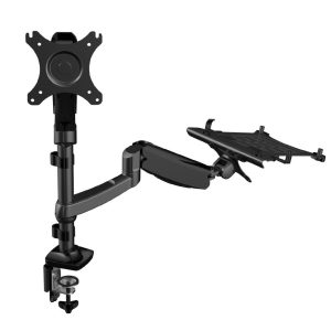 Loctek D5F2 Dual Arm Gas Spring Full Motion Desktop 10"-17.3" Laptop Mount & 17"-27" Monitor Mount - Zapcart Technology Qatar