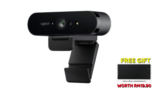 Logitech Brio 4k Ultra HD Pro Webcam, 1080p/60fps Hyper-Fast Streaming, Wide Adjustable Field of View - Zapcart Technology Qatar