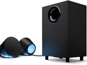 Logitech G560 PC Gaming Speaker System with 7.1 DTS:X Ultra Surround Sound, Game based LIGHTSYNC RGB, Two Speakers and Subwoofer, Immersive Gaming Experience - Black - Zapcart Technology Qatar