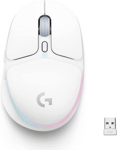 Logitech G705 Wireless Gaming Mouse, Customizable LIGHTSYNC RGB Lighting, Lightspeed Wireless, Bluetooth Connectivity, Lightweight, PC/Mac/Laptop - White Mist - Zapcart Technology Qatar