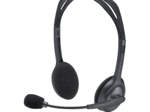Logitech H111 Wired Headset, Stereo Headphones with Noise-Cancelling Microphone, 3.5 mm Audio Jack, PC/Mac/Laptop/Smartphone/Tablet - Black - Zapcart Technology Qatar