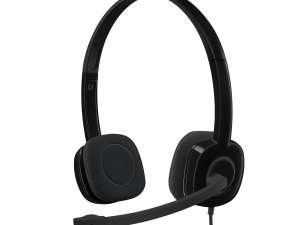 Logitech H151 Wired Headset, Stereo Headphones with Rotating Noise-Cancelling Microphone, 3.5 mm Audio Jack - Zapcart Technology Qatar