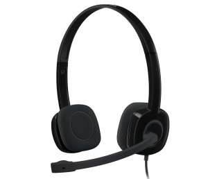 Logitech H151 Wired Headset, Stereo Headphones with Rotating Noise-Cancelling Microphone, 3.5 mm Audio Jack - Zapcart Technology Qatar