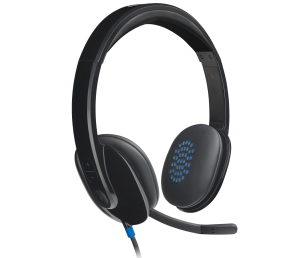 Logitech H540 Wired Headset, Stereo Headphone with Noise-Cancelling Microphone, USB, On-Ear Controls - Zapcart Technology Qatar
