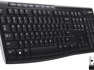 Logitech K270 Wireless Keyboard for Windows, 2.4 GHz Wireless, Full-Size, Number Pad, 8 Multimedia Keys, 2-Year Battery Life, Compatible with PC, Laptop - Zapcart Technology Qatar