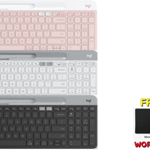 Logitech K580 Slim Multi-Device Wireless Keyboard for Chrome OS - Bluetooth/USB Receiver, Easy Switch, 24 Month Battery, Desktop, Tablet, Smartphone, Laptop Compatible - Zapcart Technology Qatar