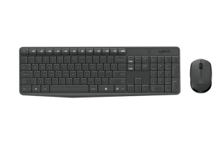 Logitech MK235 Wireless Keyboard and Mouse Combo for Windows, 2.4 GHz Wireless Unifying USB Receiver, 15 FN Keys, Long Battery Life, Compatible with PC, Laptop - Zapcart Technology Qatar