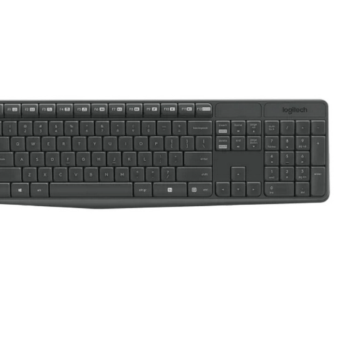 Logitech MK235 Wireless Keyboard and Mouse Combo for Windows, 2.4 GHz Wireless Unifying USB Receiver, 15 FN Keys, Long Battery Life, Compatible with PC, Laptop - Zapcart Technology Qatar
